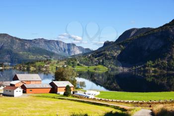 Royalty Free Photo of a Farm in Norway