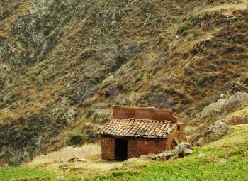 Royalty Free Photo of a Hut in the Peruvian Andes