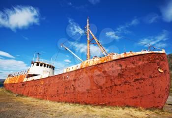 Royalty Free Photo of an Old Rusted Ship