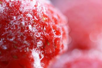 Royalty Free Photo of a Frozen Strawberry
