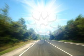 Royalty Free Photo of a Blurry Road