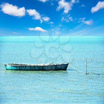 Royalty Free Photo of a Boat in the Sea