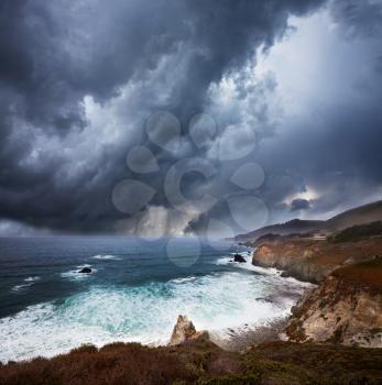 Royalty Free Photo of a Stormy Coast