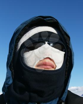 Royalty Free Photo of a Skier in a Mask