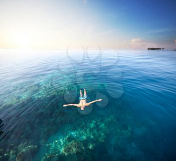 Royalty Free Photo of a Man Snorkeling