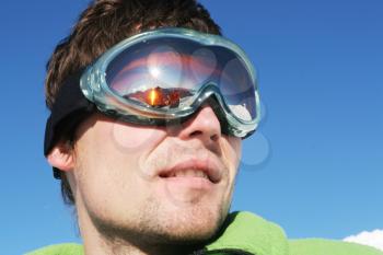 Royalty Free Photo of a Man Wearing Goggles