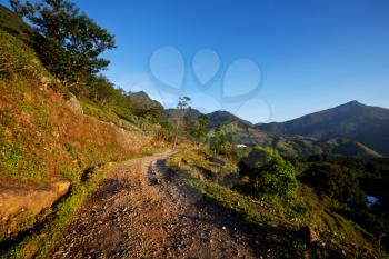 Royalty Free Photo of a Path in the Mountains of Sri Lanka