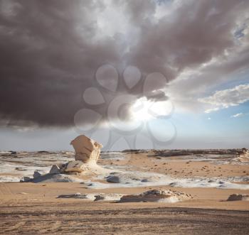 Chalk formation in White desert, Egypt