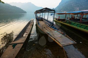 boat in Ba Be National Park,Vietnam
