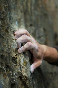 Rock climber's hand