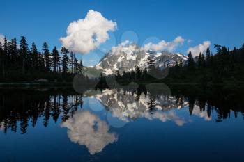  Picture Lake and Mount Shuksan,Washington