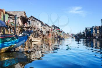 village on water in Cambodia