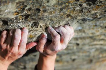 Rock climber's hand
