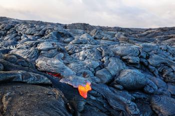 lava flow on Big Island, Hawaii