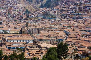 Beautiful famous Cusco city in Peru.