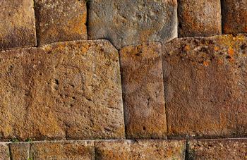 Inca wall in the city Macchu-Picchu,Peru