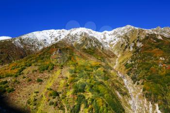 Autumn season in  Kackar Mountains in the Black Sea region of Turkey. Beautiful mountains landscape.