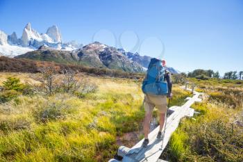 Hike in the Patagonian mountains, Argentina
