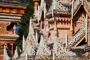 Beautiful architecture detail in Myanmar