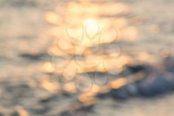 Sunny  bokeh on water background