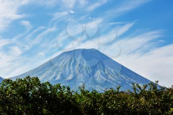 Volcanic mountains landscape in Nicaragua