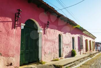 Beautiful colonial architecture in El Salvador, Central America