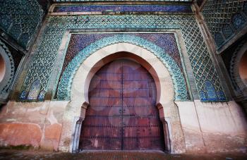 Medina wall door, Meknes, Morocco