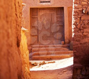 Authentic door in moroccan village