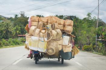 Baskets  in the car, Indonesia, Java island