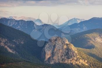 Mountains  landscapes in Turkey. Famous Lycian way