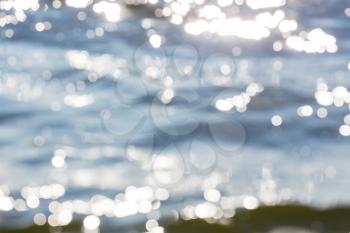 Bokeh light background in the sea