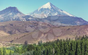 Beautiful volcanic landscapes in Chile, South America