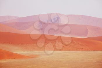Sand dunes and desert in Namibia, Africa