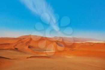 Orange sand dunes of Namib Desert, Namibia, Africa