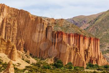Bolivian canyon near Tupiza, Bolivia. Unusual Rock formations. Beautiful mountains landscape.