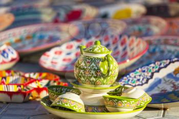 Beautiful handmade ceramics of Uzbekistan, Central Asia 