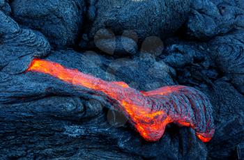 lava flow on Big Island, Hawaii
