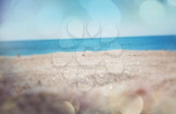 Blurred beach background.