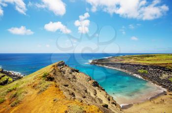 Amazing volcanic hawaiian beach in Big island