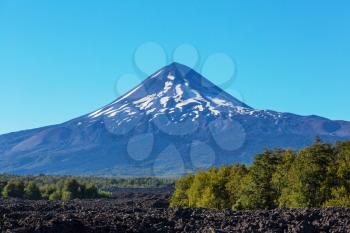 Beautiful volcanic landscapes in Chile, South America