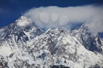 Mount Everest from Kala Patthar, way to mount Everest base camp, khumbu valley, Nepal