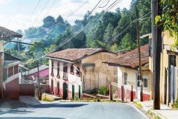 Street in mexican mounntains village