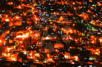 La Paz city at the night