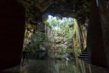 Unusual natural landscapes - Ik-Kil Cenote,  Mexico