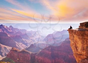 Picturesque landscapes of the Grand Canyon, Arizona, USA. Beautiful natural background.