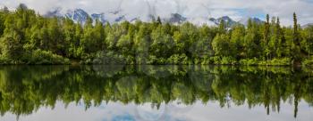 Serenity lake in Alaskan tundra.