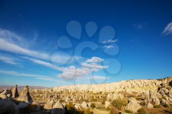 The famous Cappadocia in Turkey in the fall season
