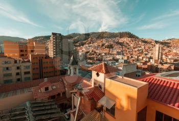 La Paz city in Bolivia, South America