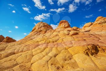 Sandstone formations in Utah, USA. Beautiful Unusual landscapes.