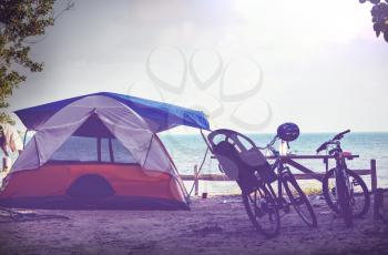 tent on beach